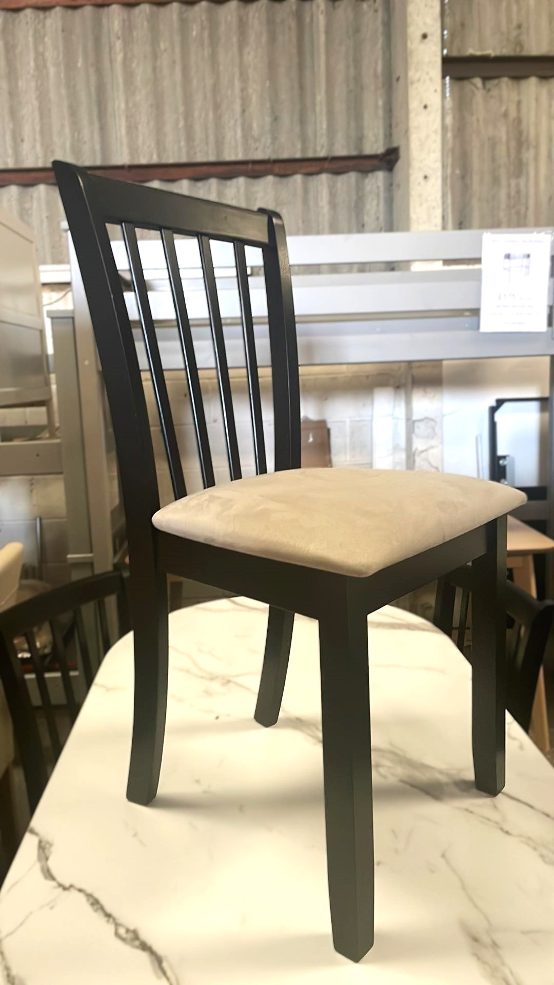 Assembled Banbury Solid Wood Dining Chairs - Black