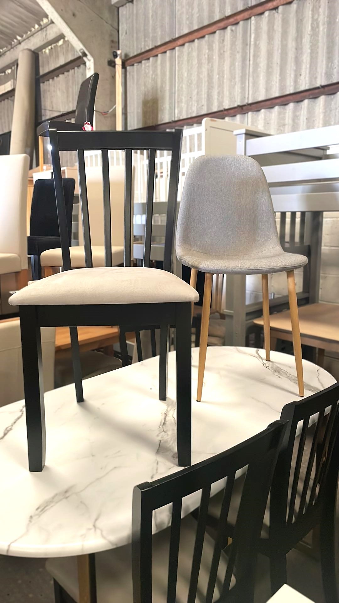 Assembled Banbury Solid Wood Dining Chairs - Black