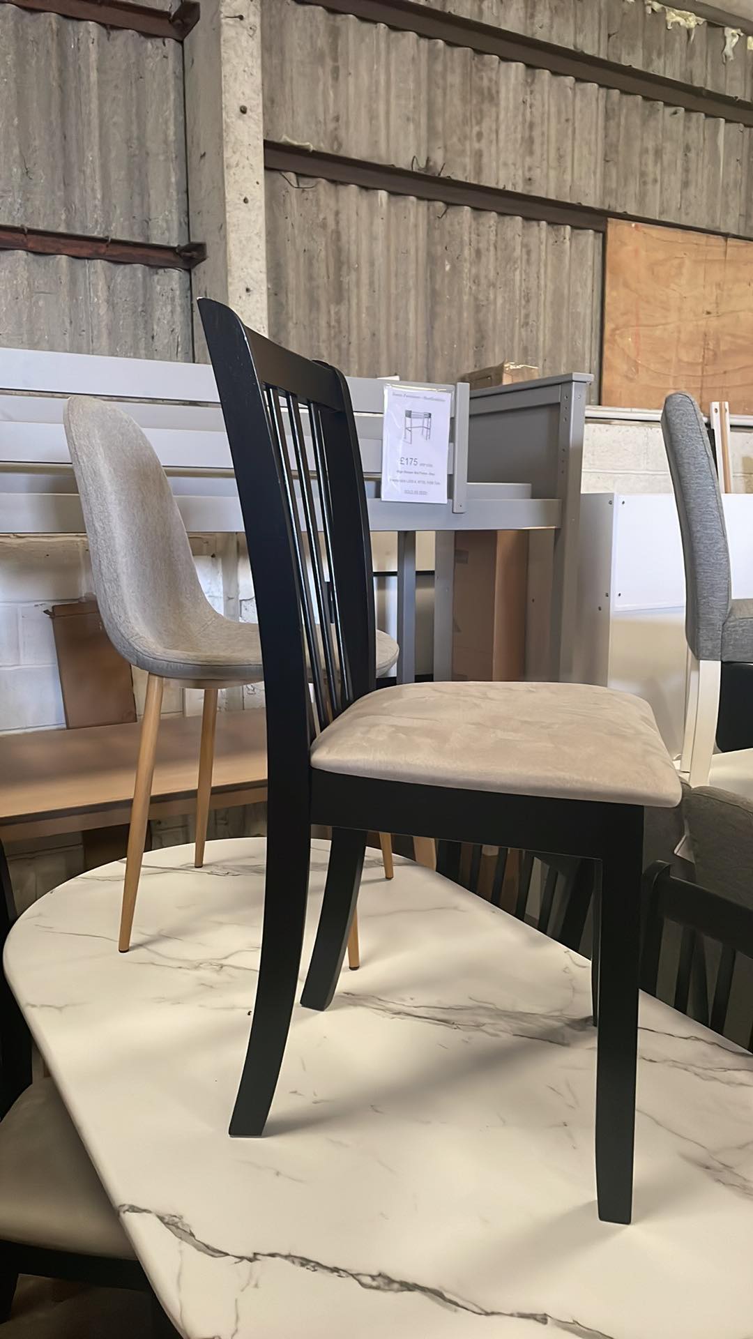 Assembled Banbury Solid Wood Dining Chairs - Black