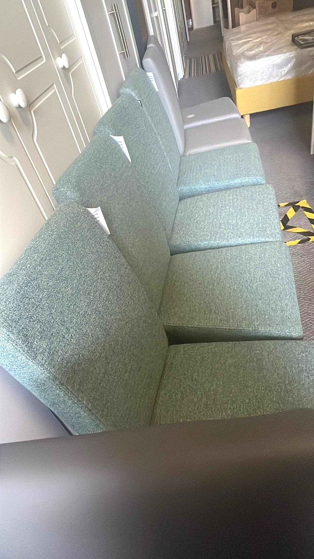 Assembled Tweed 4 Mid Back Dining Chairs - Teal