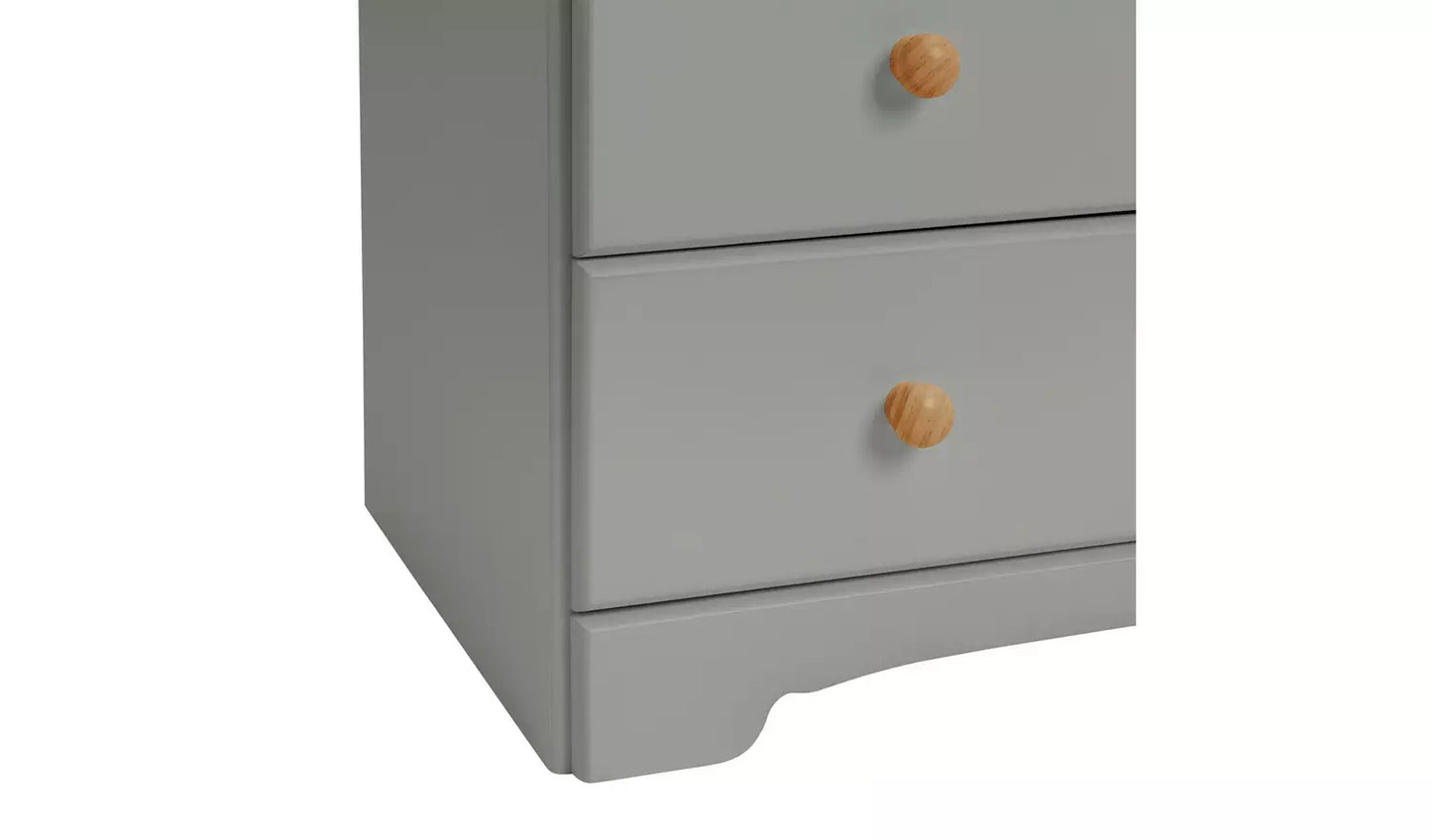 Nordic 2 Door 3 Drawer Wardrobe - Grey