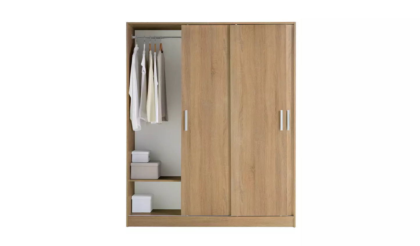 Assembled Nova 3 Door Sliding Wardrobe - Oak
