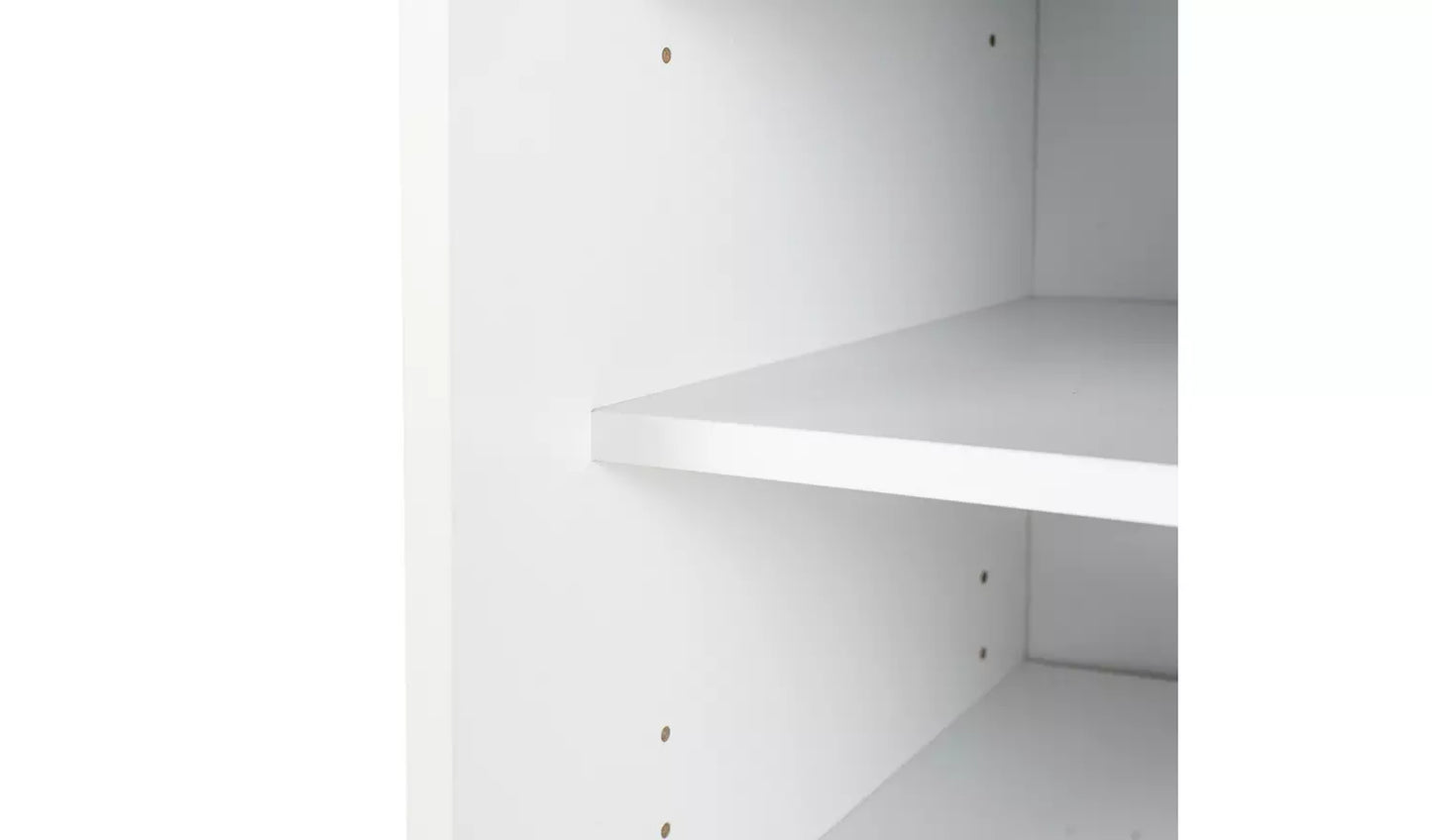 Chloe 2 Door Shoe Storage Cabinet - White