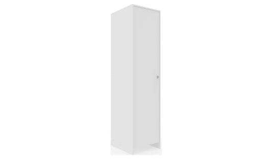 Assembled Seville 1 Door Wardrobe - White