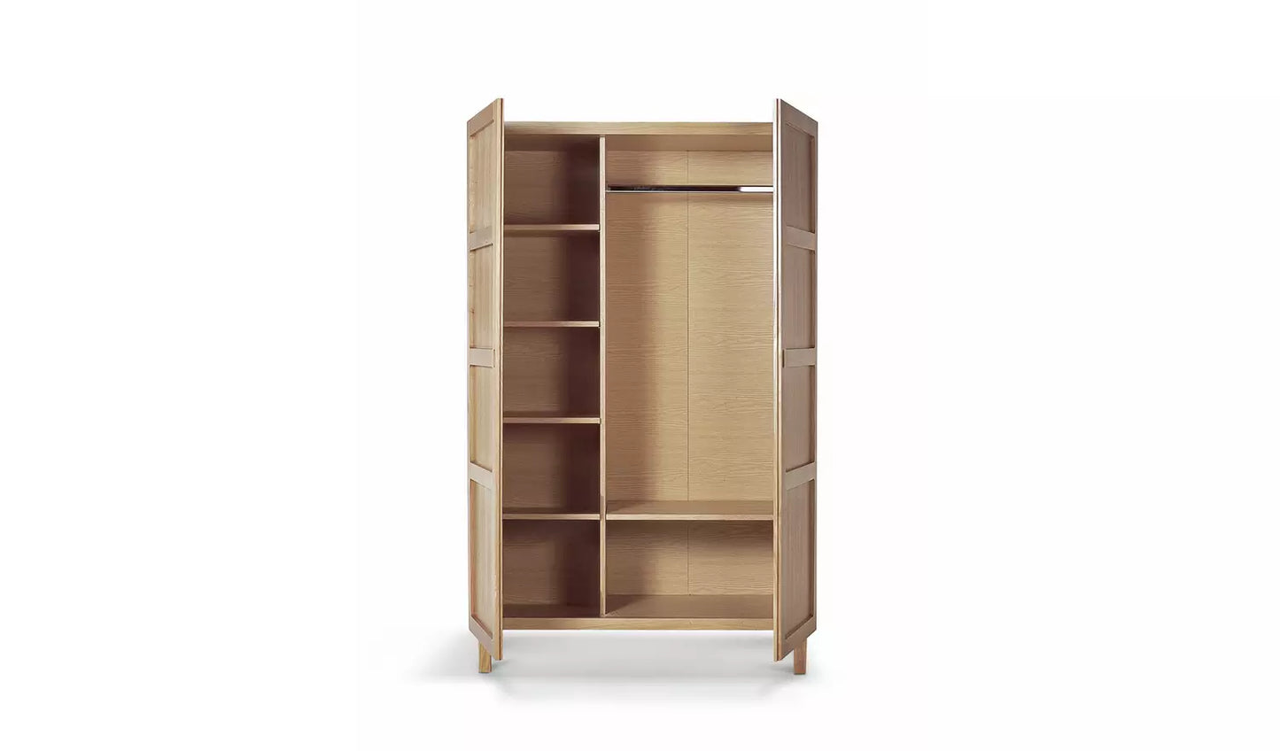 Assembled Habitat Radius 2 Door Wardrobe - Oak