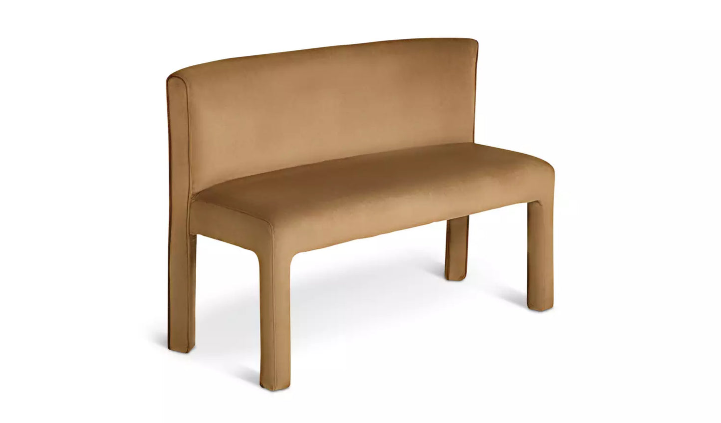 Assembled Habitat Bastian Velvet Dining Bench - Natural