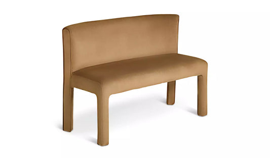 Assembled Habitat Bastian Velvet Dining Bench - Natural