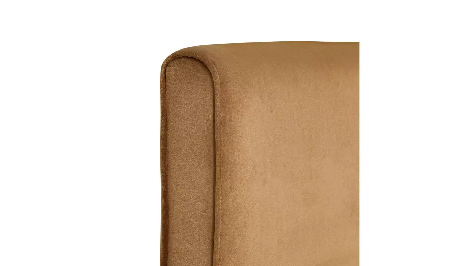 Assembled Habitat Bastian Velvet Dining Bench - Natural