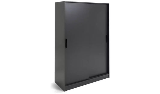 Assembled Nova 2 Door Sliding Wardrobe - Anthracite