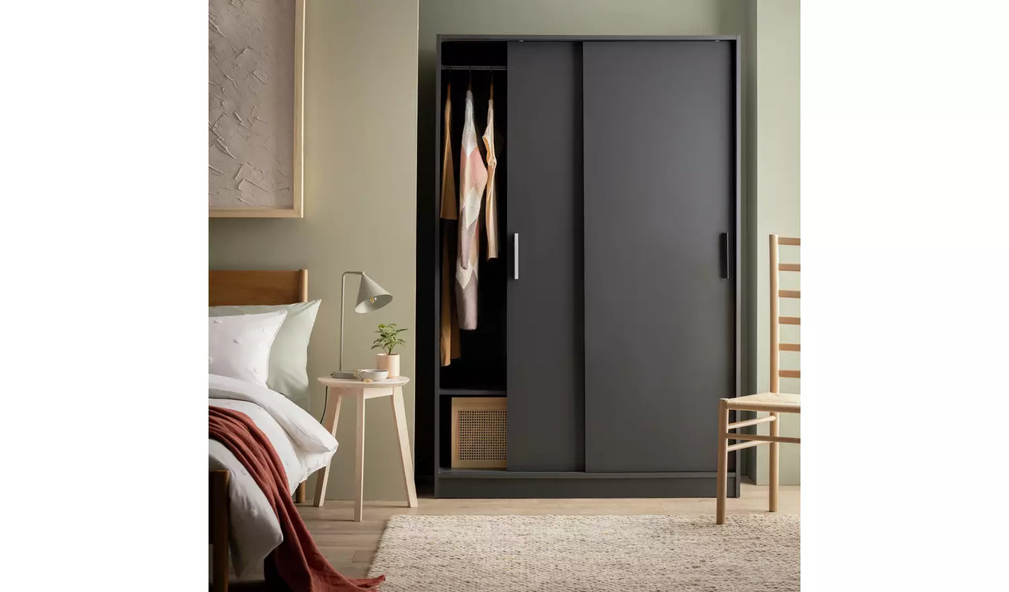 Nova 2 Door Sliding Wardrobe - Anthracite