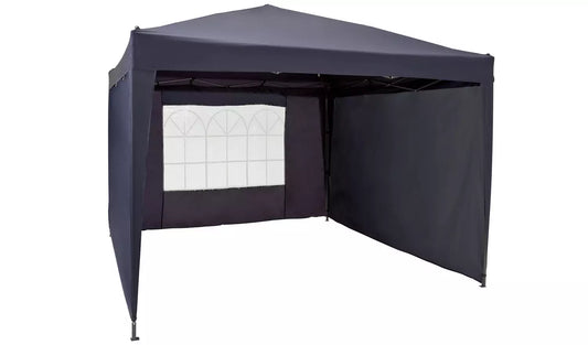 3m x 3m Pop-Up Garden Gazebo with 3 Side Panels – Navy