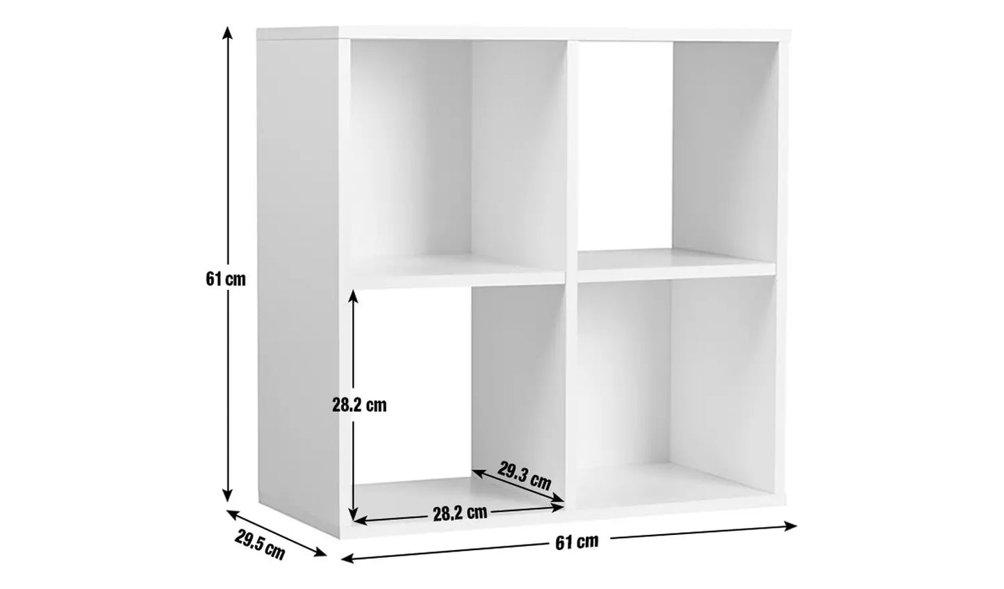 Assembled Squares 4 Cube Storage Unit - White