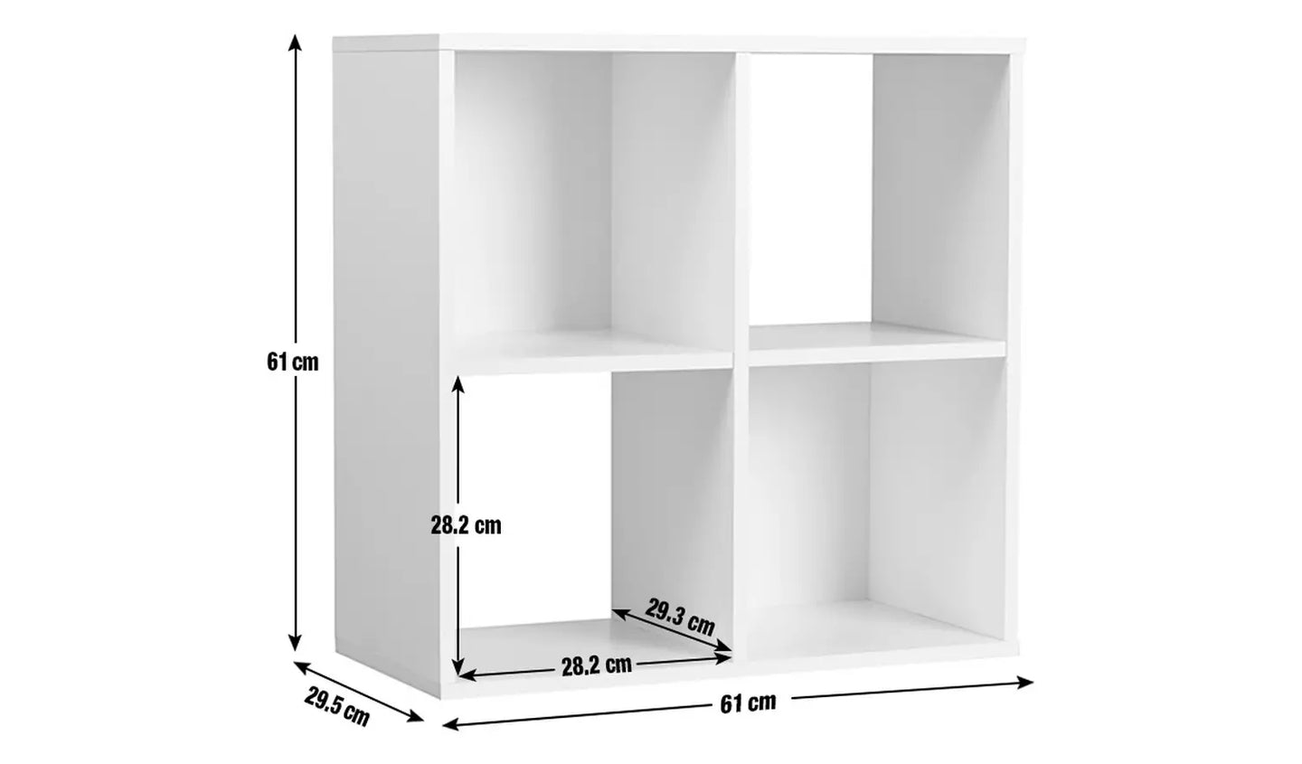 Assembled Squares 4 Cube Storage Unit - White