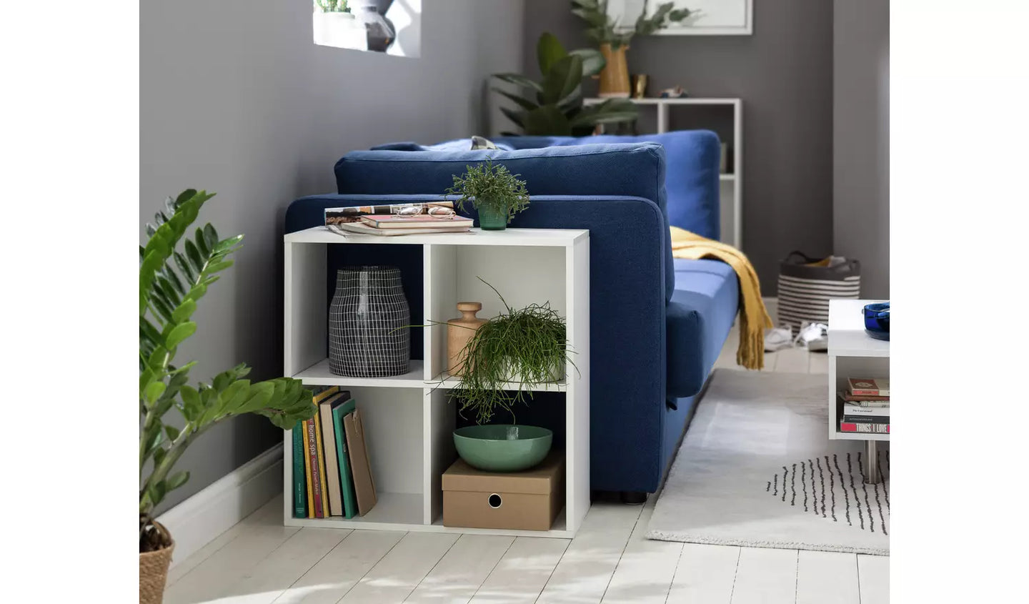 Assembled Squares 4 Cube Storage Unit - White