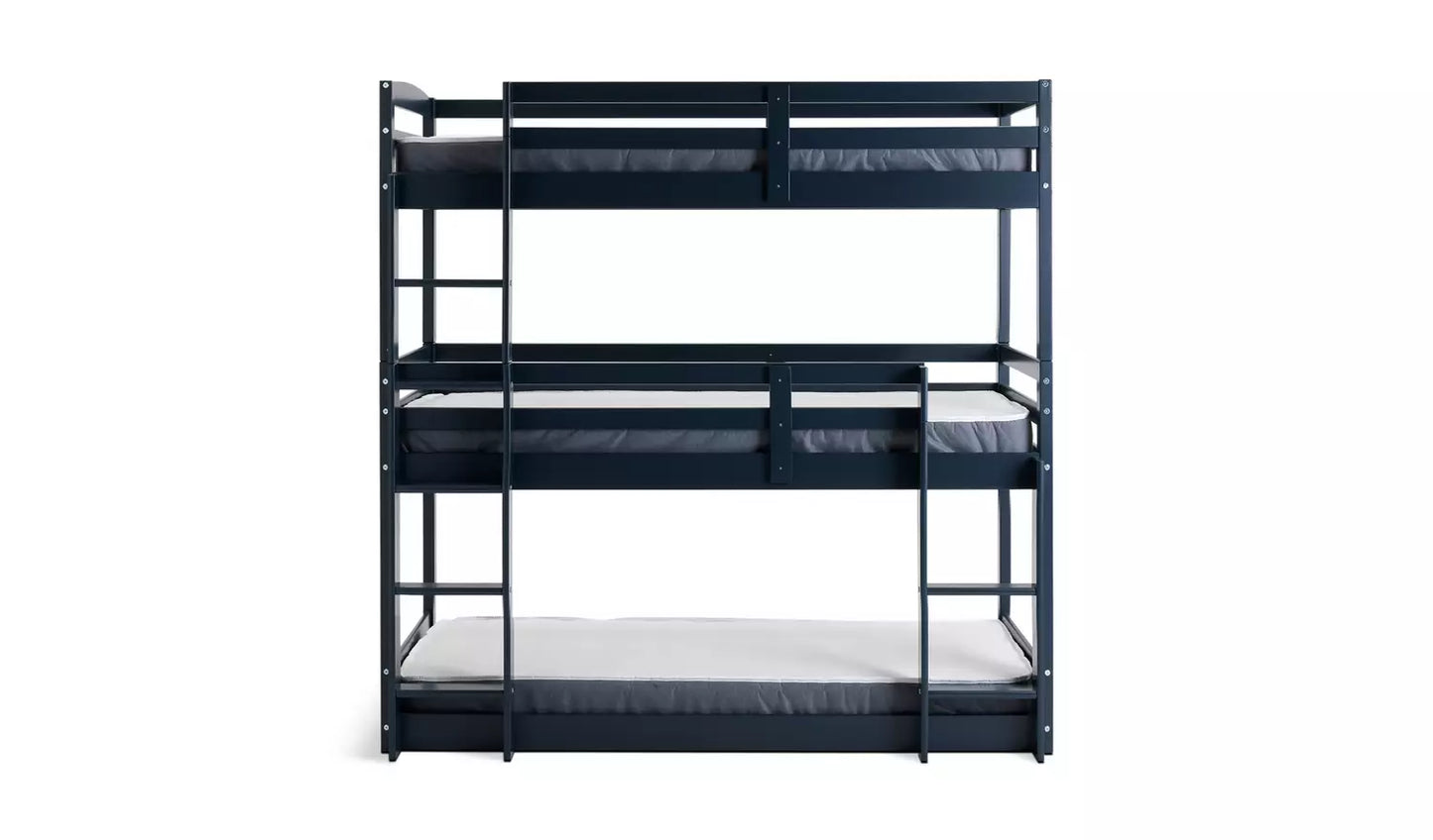 Josie Triple Single Bunk Bed - Blue