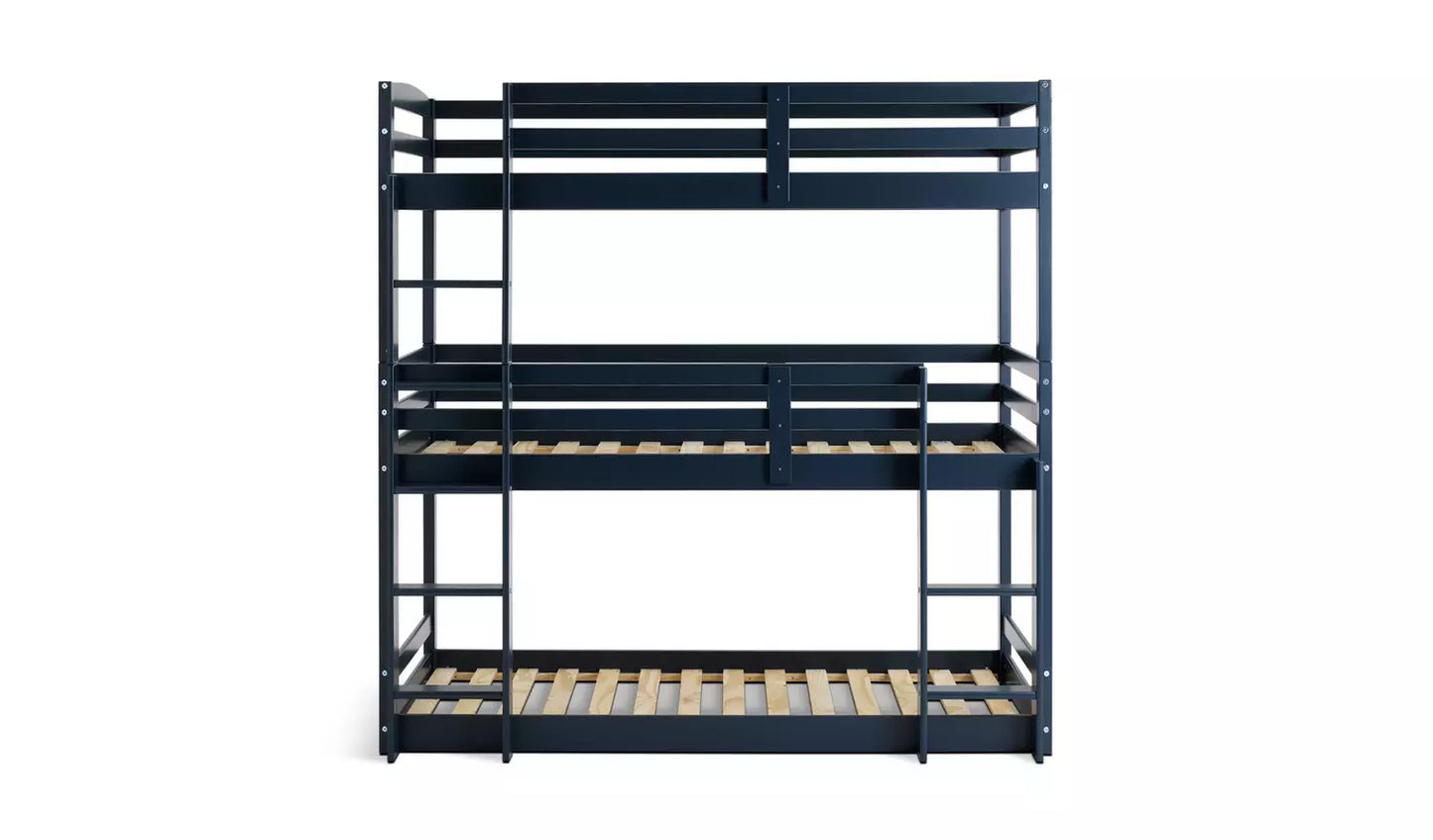 Josie Triple Single Bunk Bed - Blue