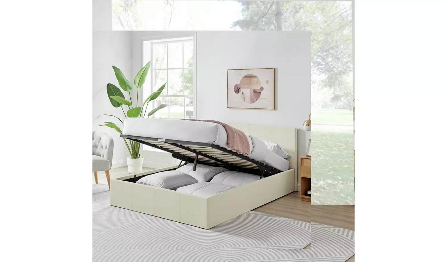 Heathdon Double End Lift Ottoman Bed - Natural