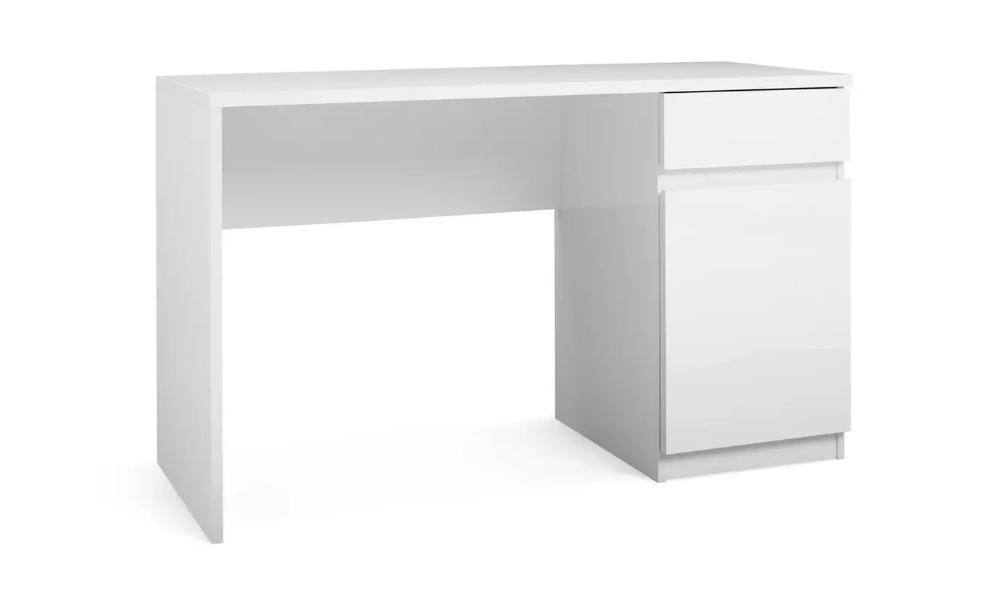 Jenson 1 Drawer Office Desk - White Gloss