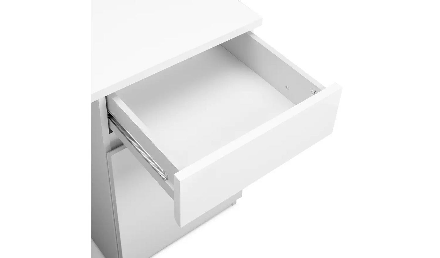 Jenson 1 Drawer Office Desk - White Gloss
