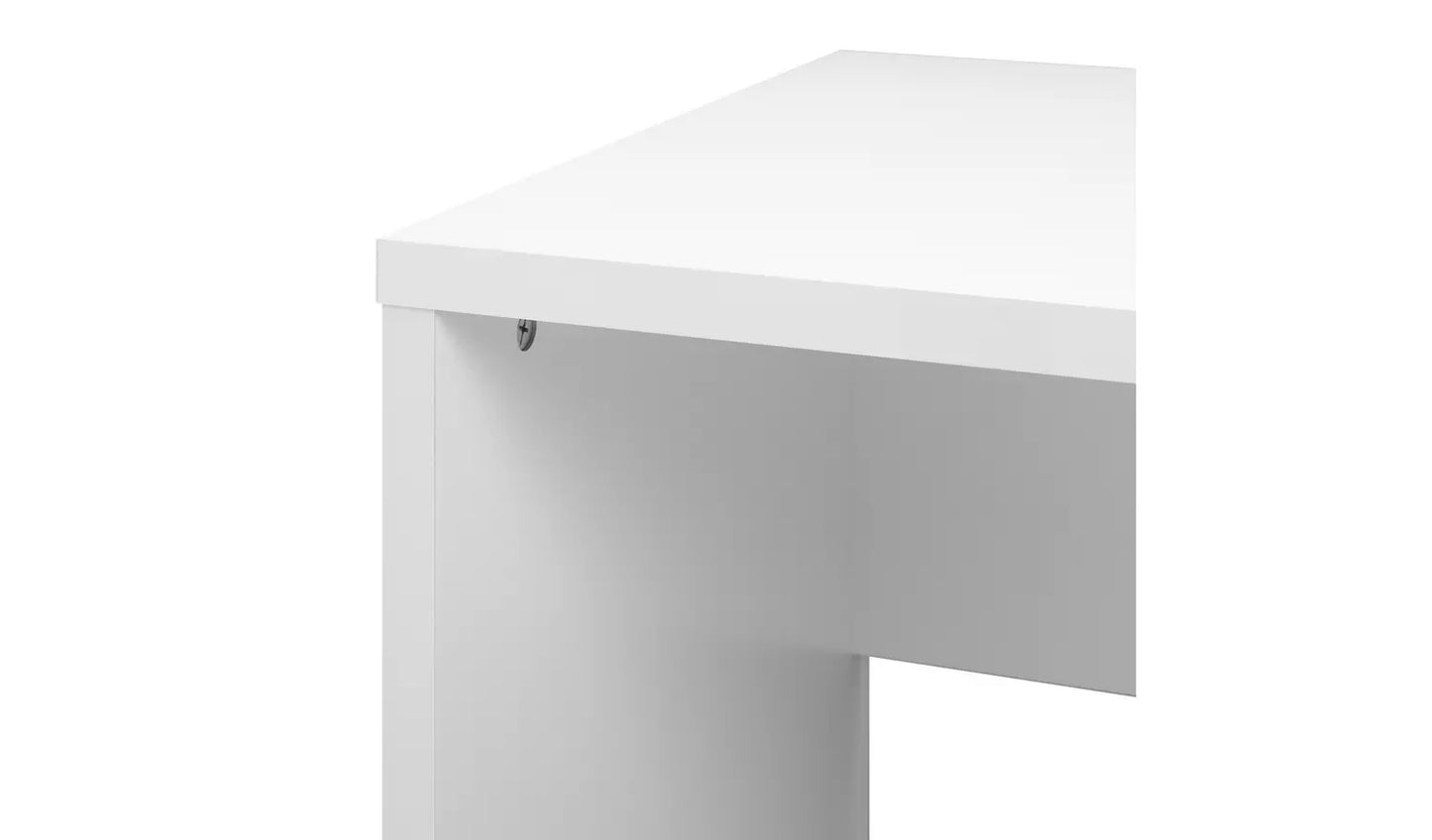 Jenson 1 Drawer Office Desk - White Gloss