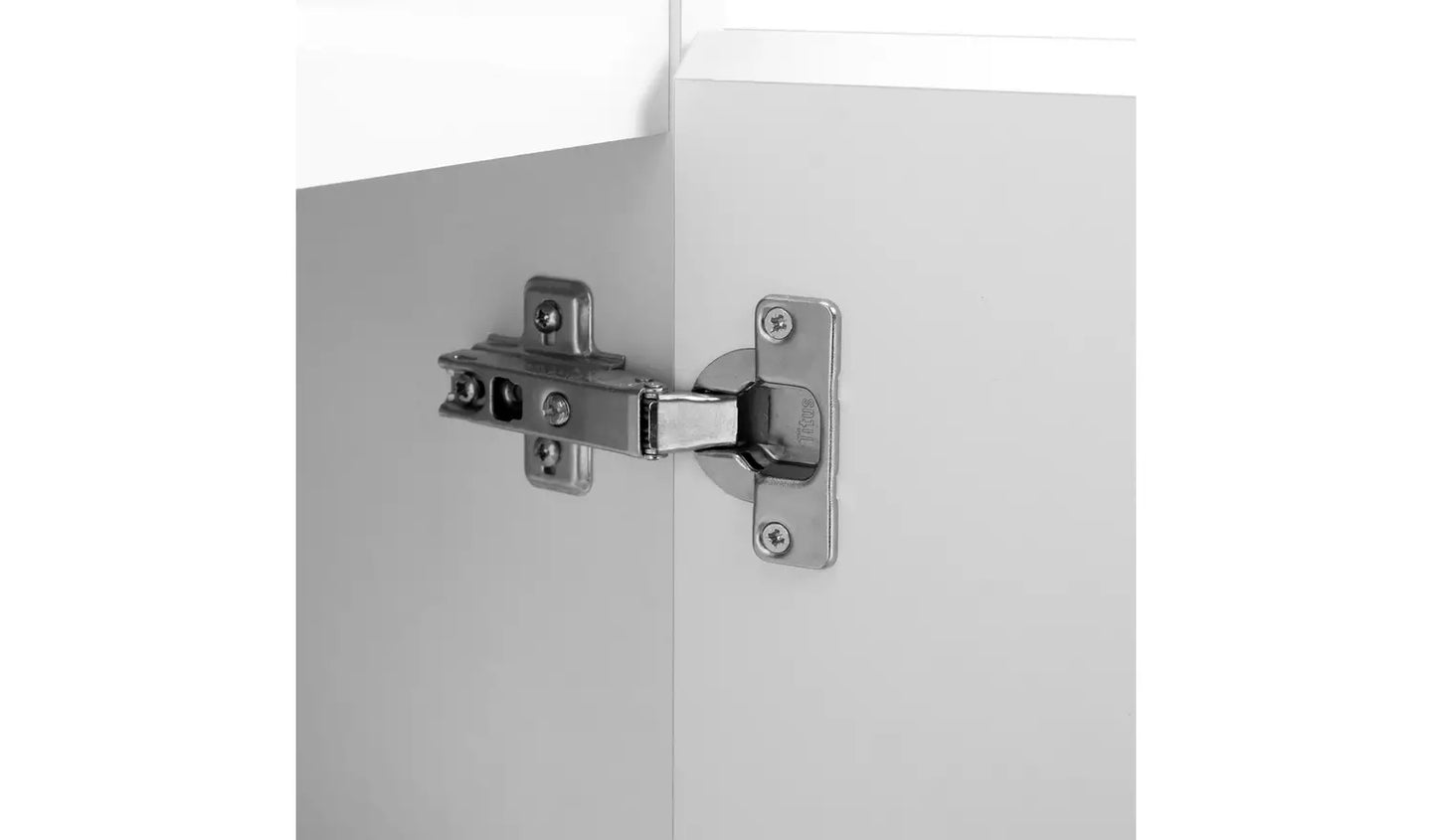 Jenson 1 Drawer Office Desk - White Gloss