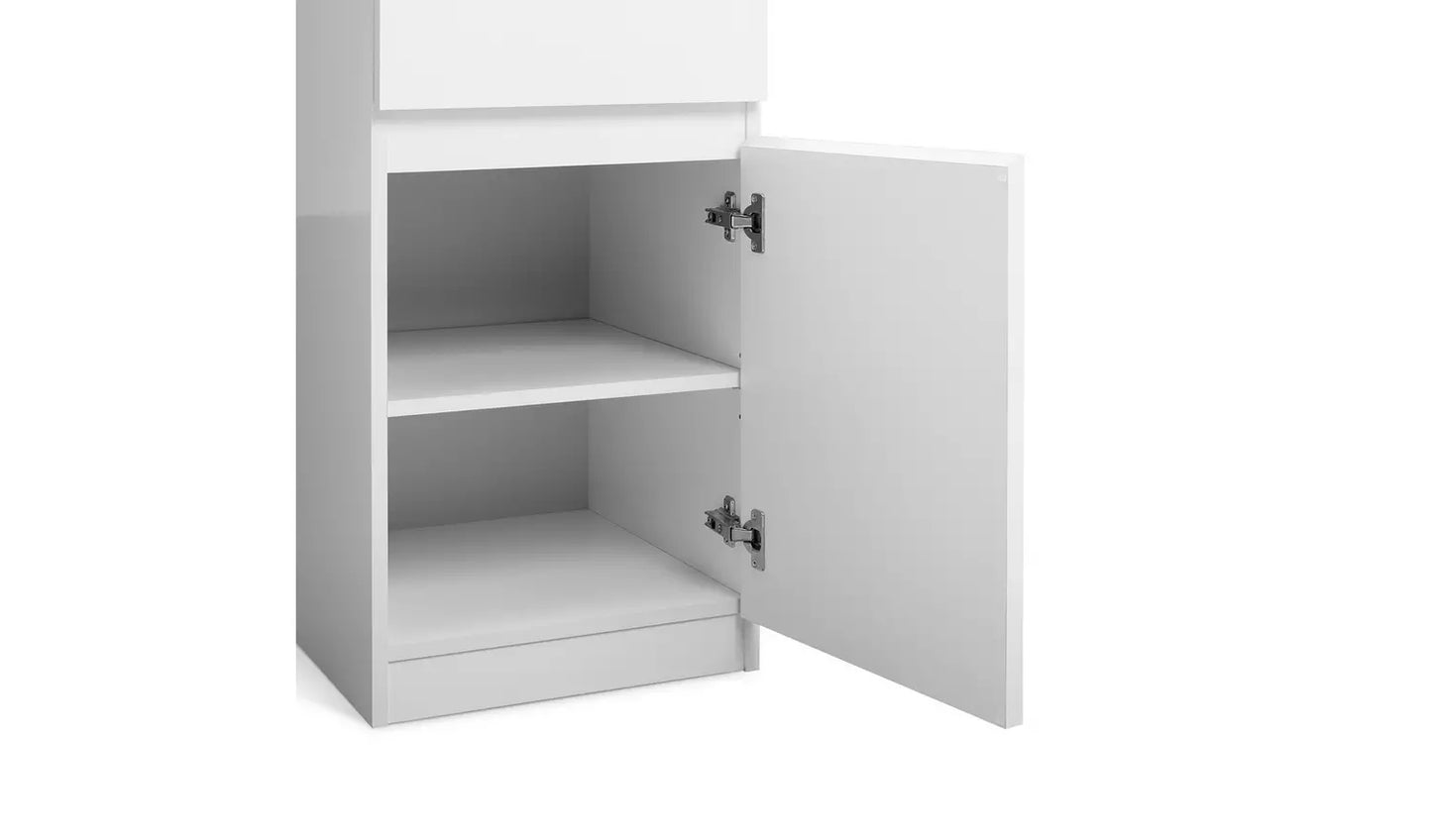 Jenson 1 Drawer Office Desk - White Gloss