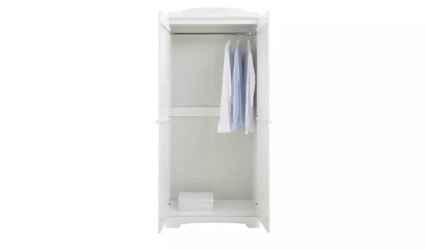 Assembled Nordic 2 Door Wardrobe - White