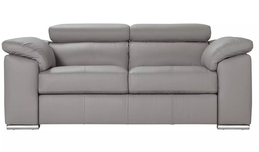 Valencia Leather 2 Seater Sofa - Grey