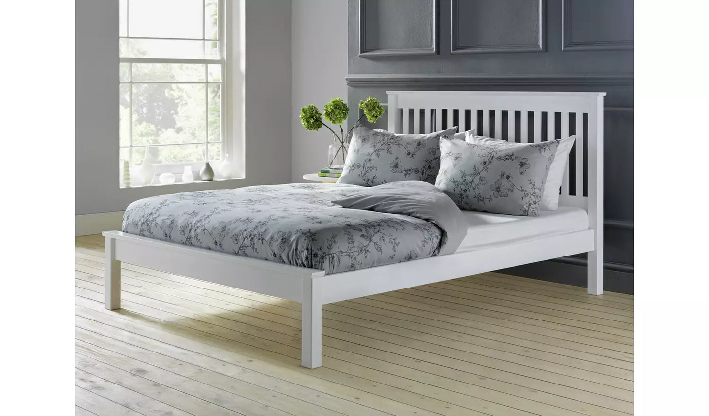 Habitat Aspley Small Double Wooden Bed Frame - White