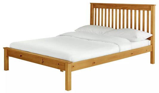 Aspley Kingsize Wooden Bed Frame - Oak Stain