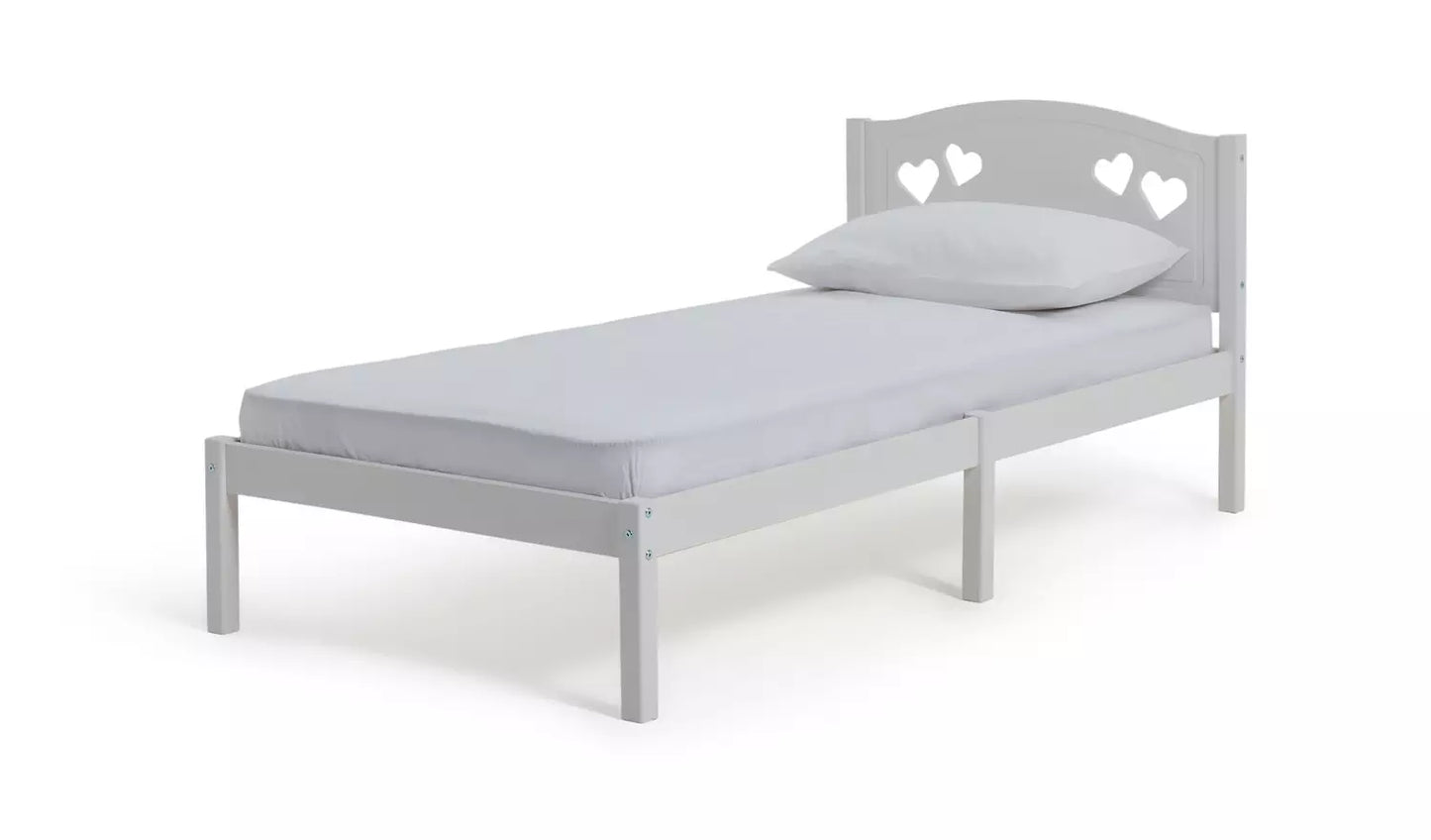 Mia Single Bed Frame - White