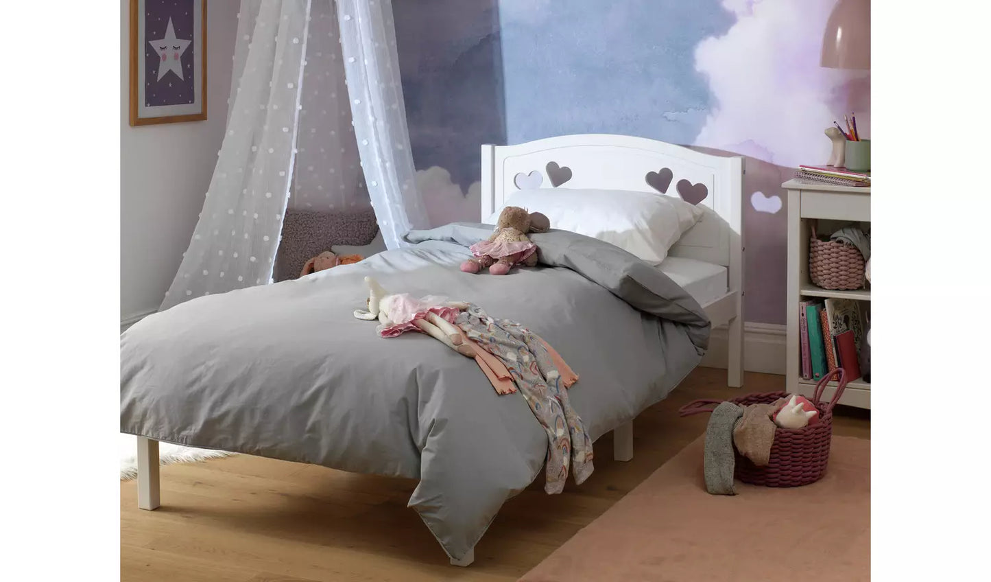 Mia Single Bed Frame - White