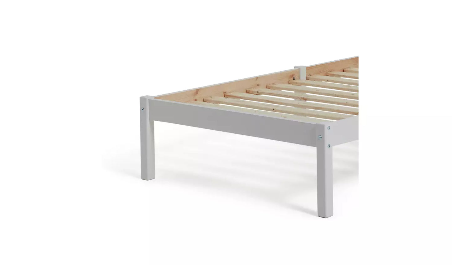 Mia Single Bed Frame - White