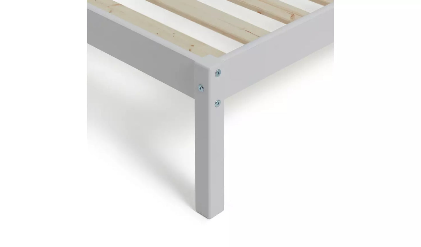 Mia Single Bed Frame - White