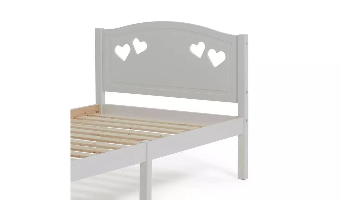 Mia Single Bed Frame - White