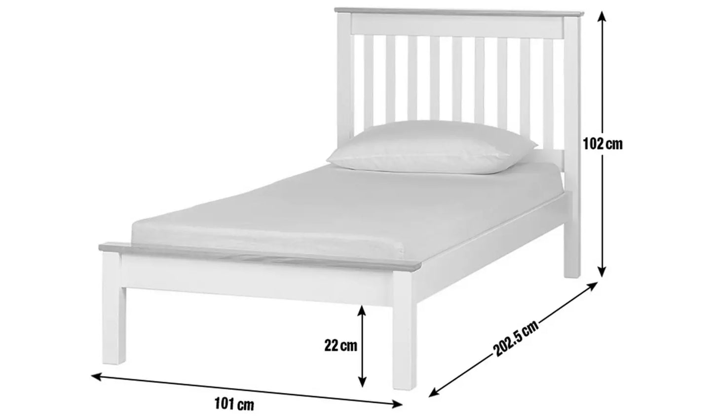 Aspley Single Wooden Bed Frame - Oak Stain