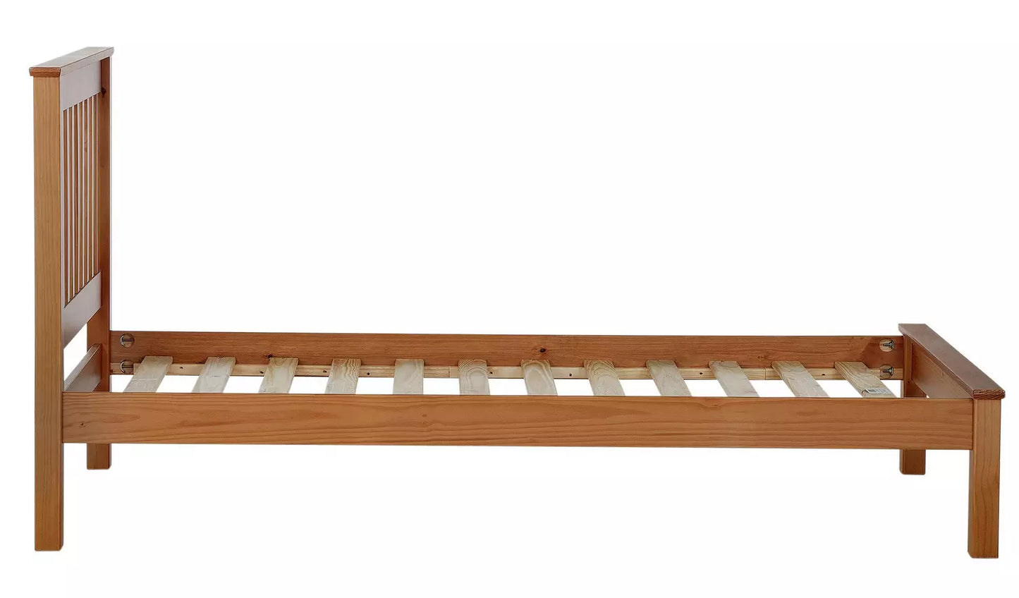 Aspley Single Wooden Bed Frame - Oak Stain