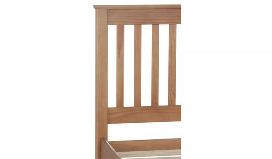 Aspley Single Wooden Bed Frame - Oak Stain