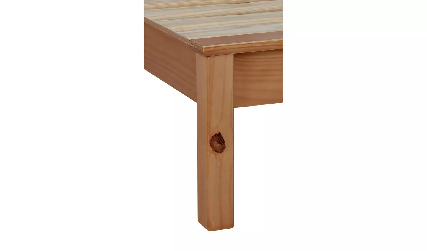 Aspley Single Wooden Bed Frame - Oak Stain