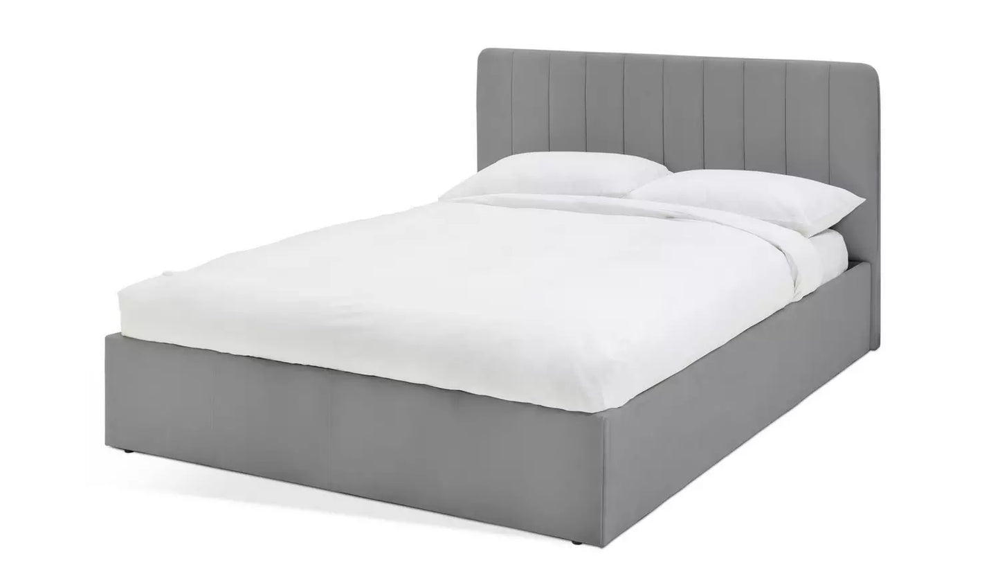 Pandora Small Double End Lift Ottoman Bed - Grey