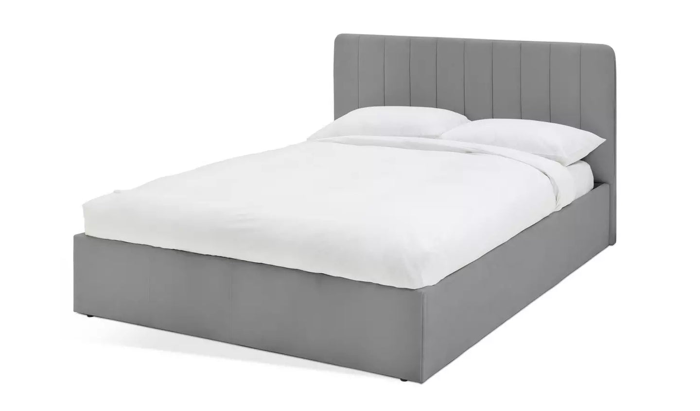 Pandora Small Double End Lift Ottoman Bed - Grey