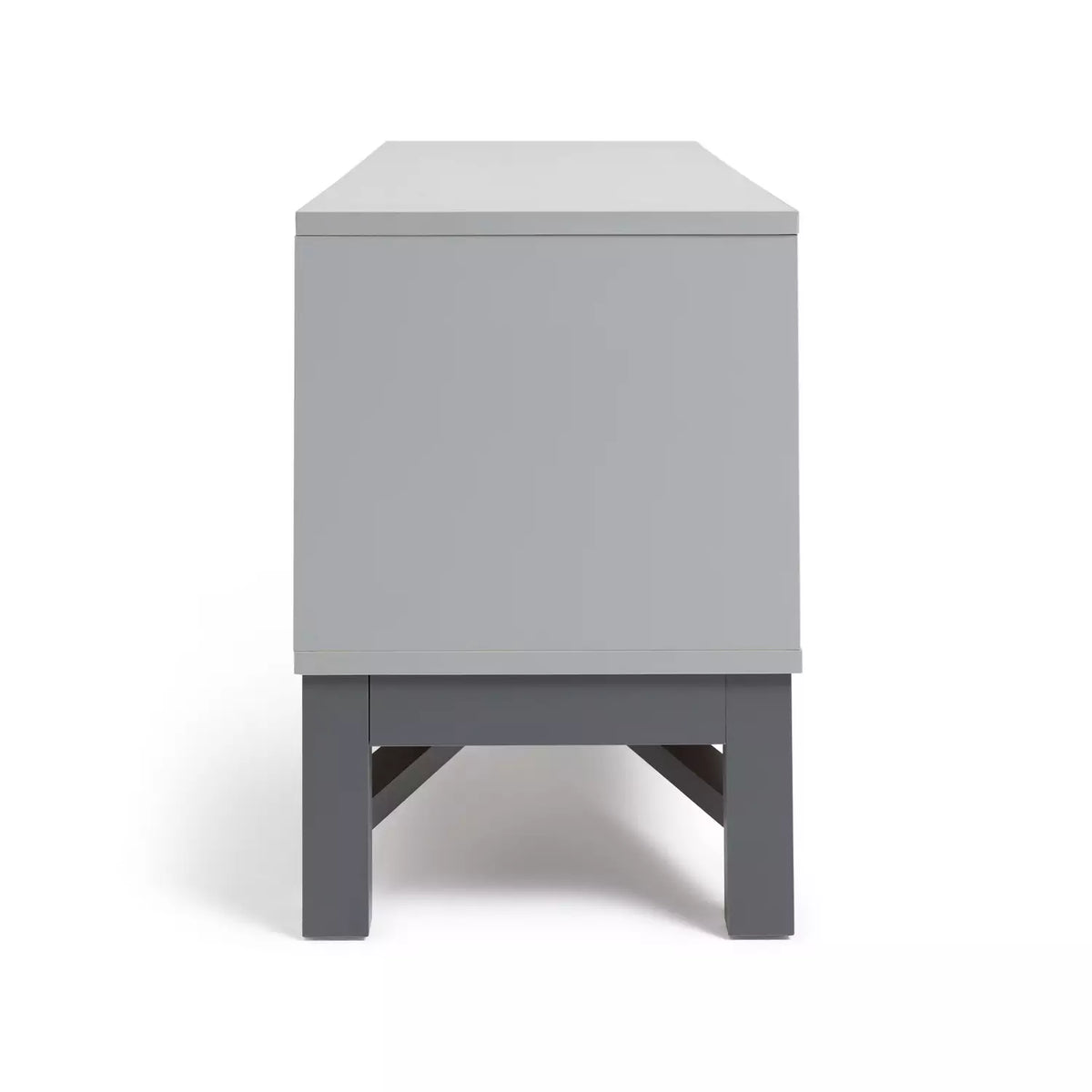 Assembled  Habitat Zander Textured 50 Inch TV Unit - Grey