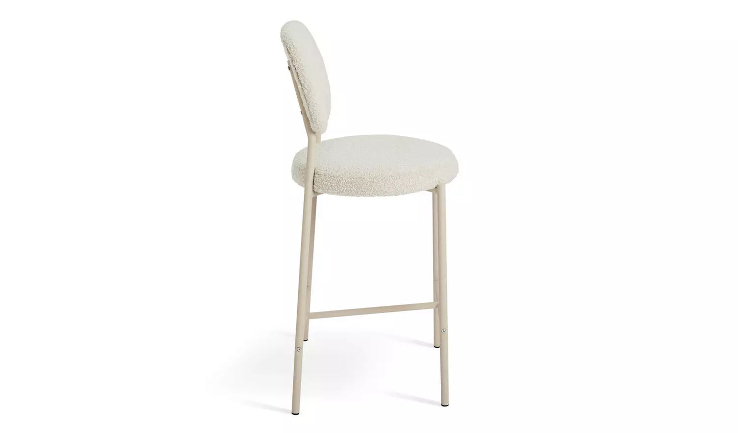 Asembled Habitat Orson Boucle Counter Bar Stool - White