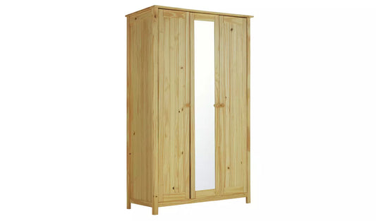 Assembled Scandinavia 3 Door Wardrobe - Pine