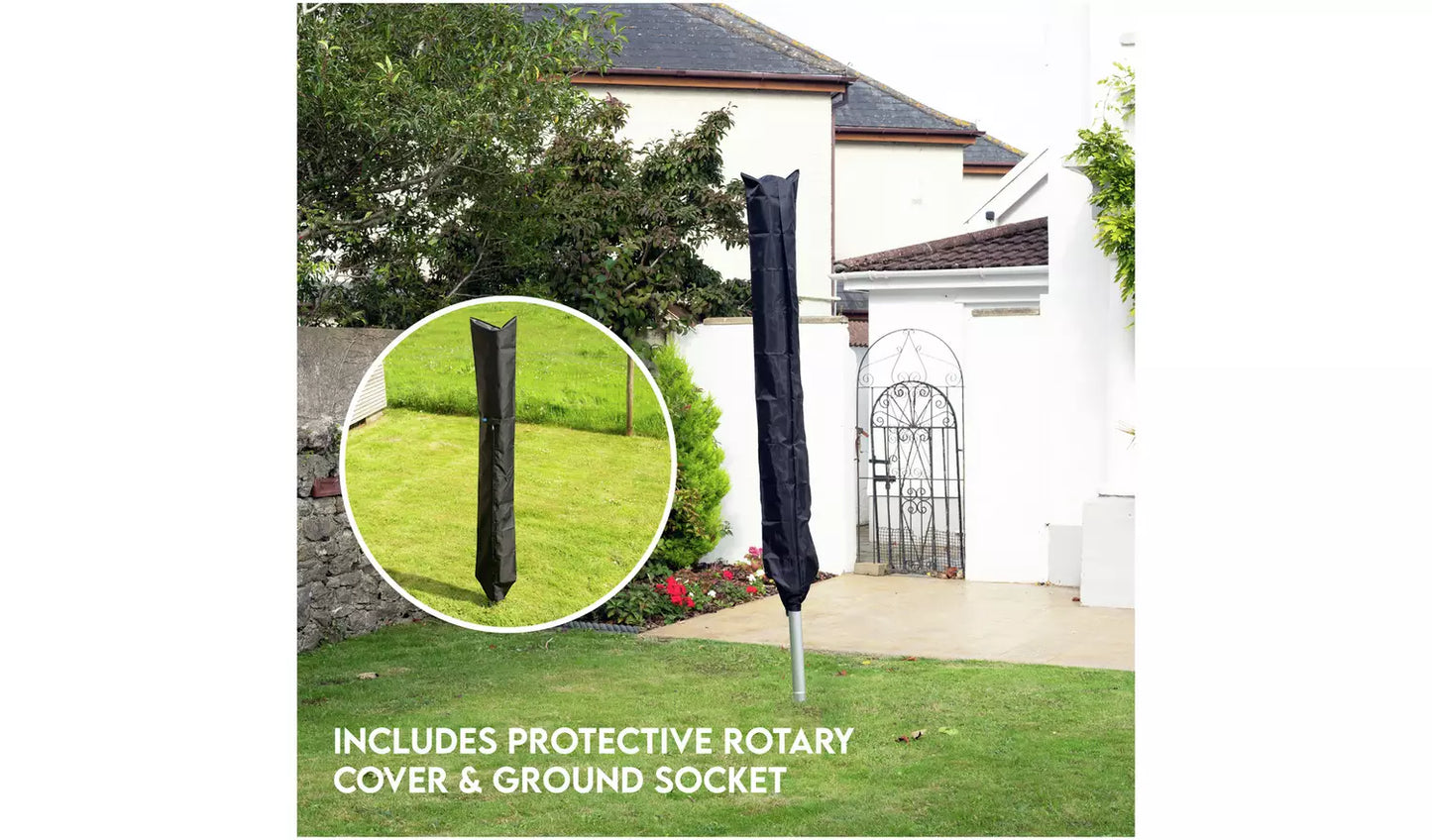 Addis Easi-Lift 50m 4 Arm Rotary Airer with Cover