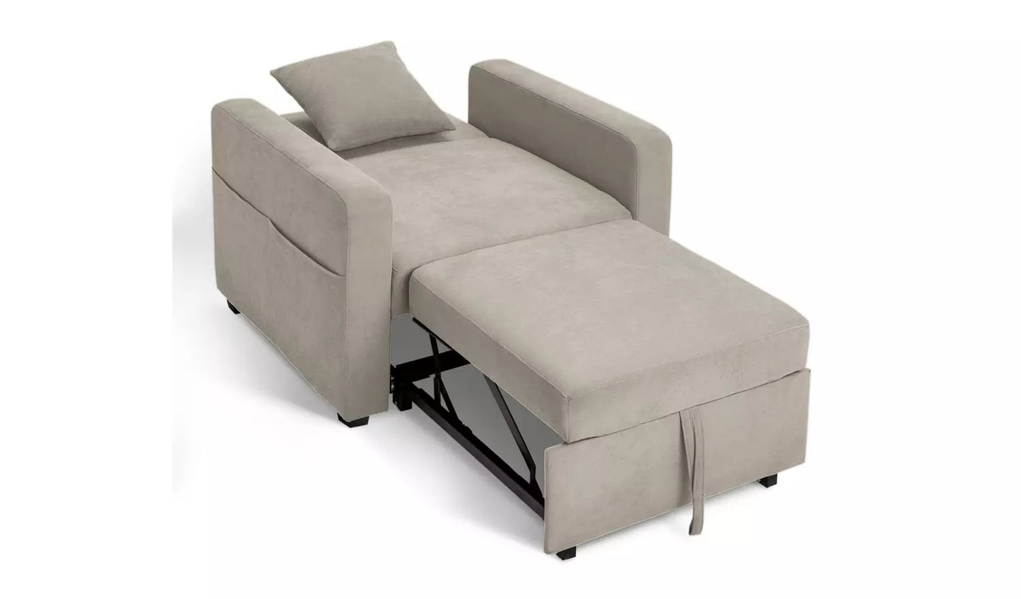 Habitat Reagan Single Fabric Chairbed - Natural