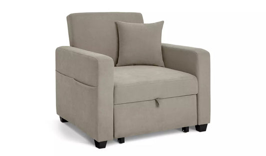 Habitat Reagan Single Fabric Chairbed - Natural