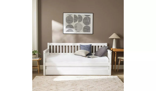 Aspley Trundle Day Bed Frame - White