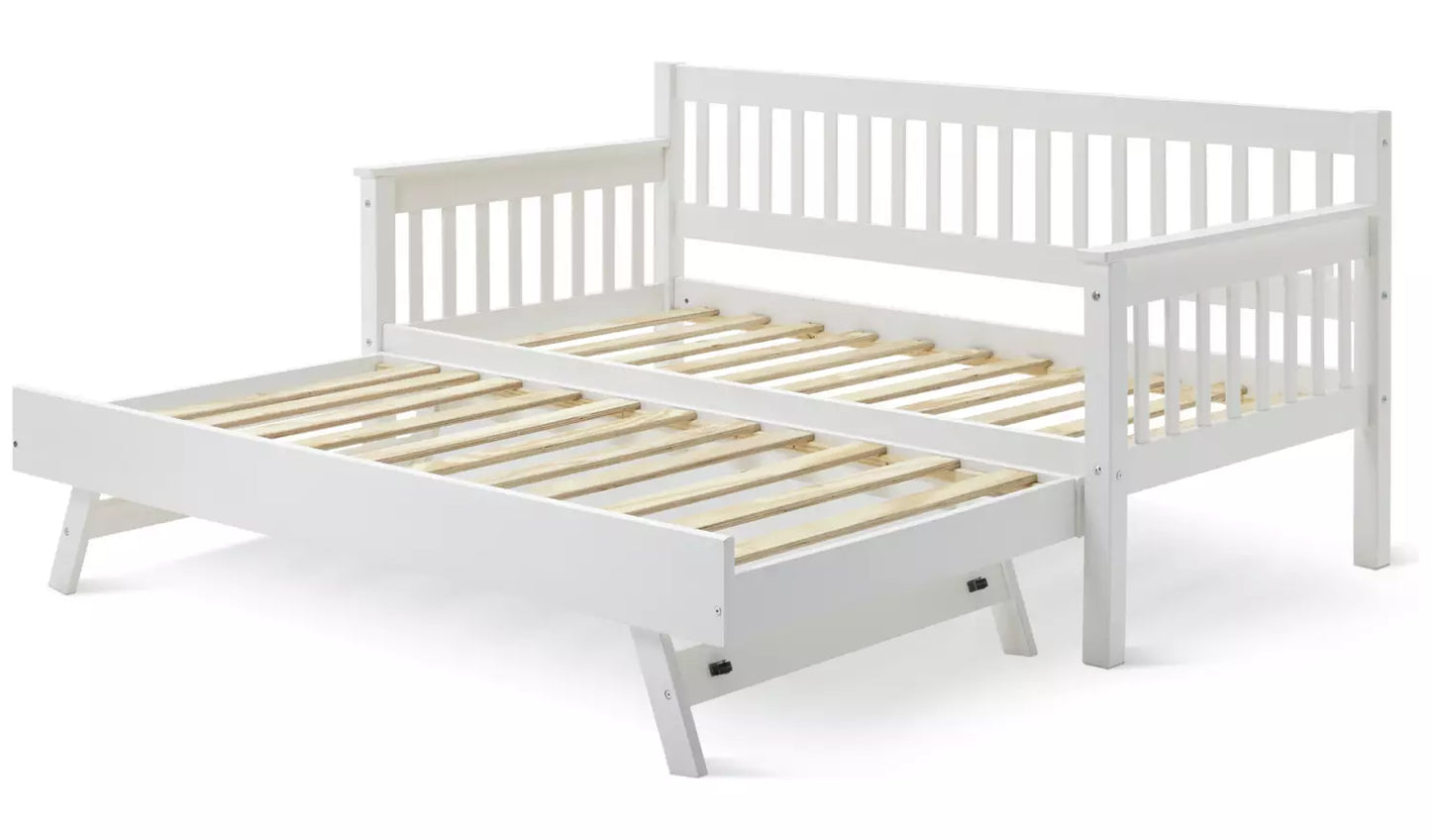 Aspley Trundle Day Bed Frame - White