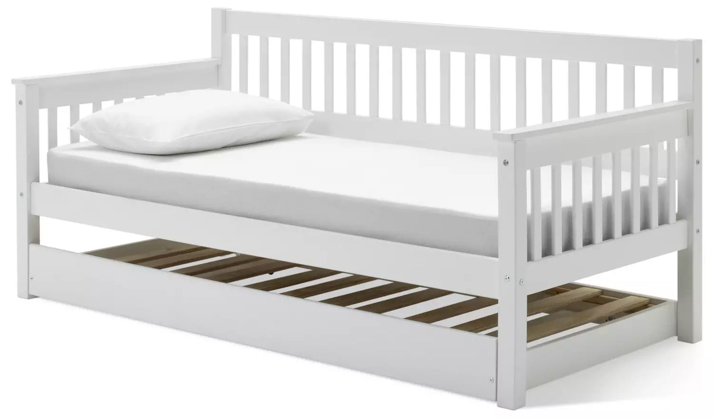 Aspley Trundle Day Bed Frame - White